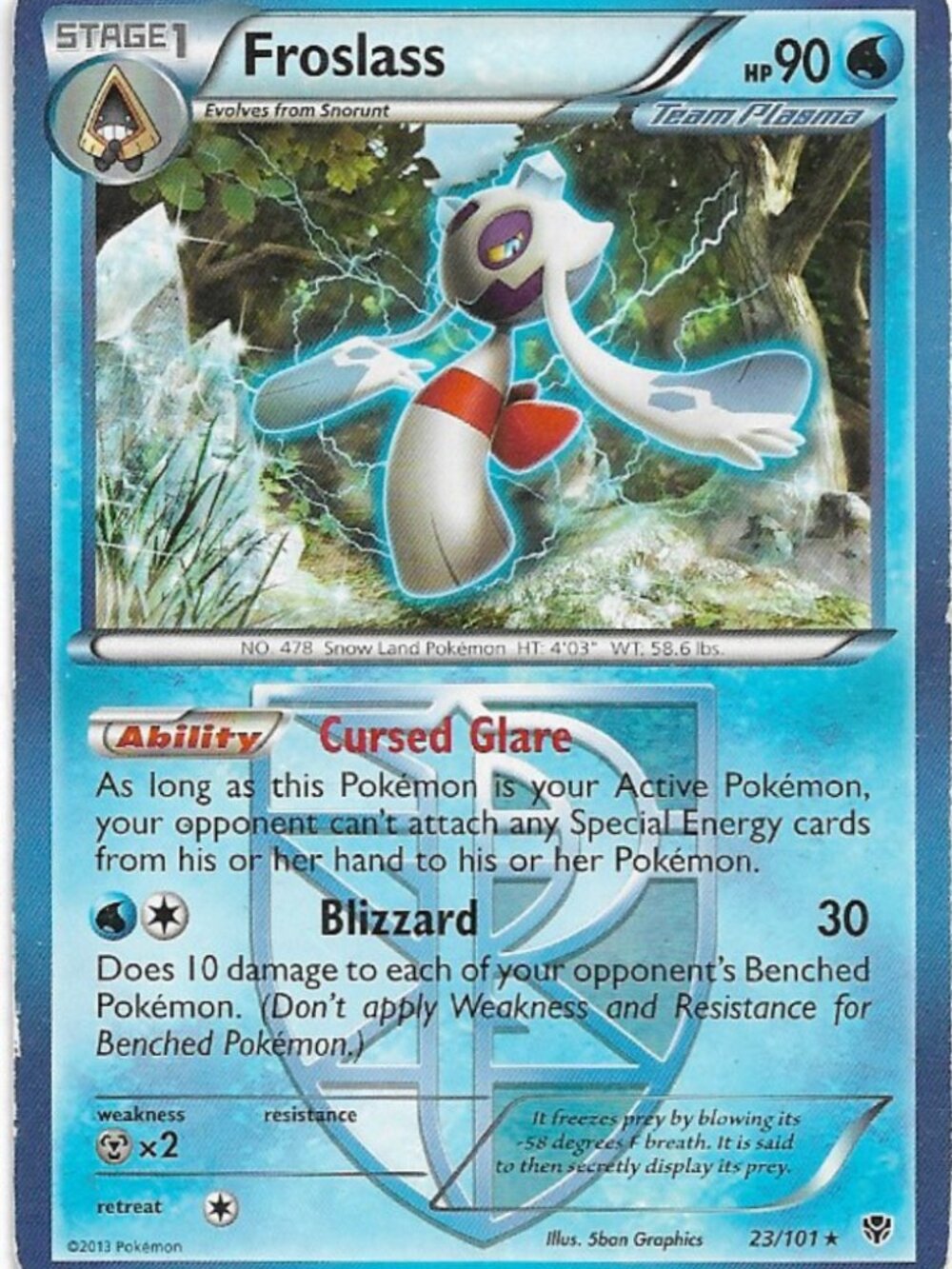 Pokemon Froslass 23/101 Plasma Blast MP